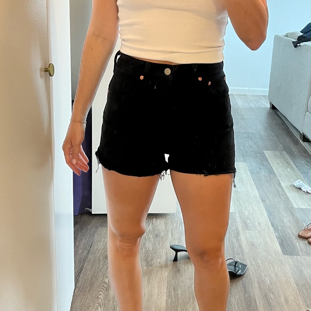 Black Levi Jean Shorts